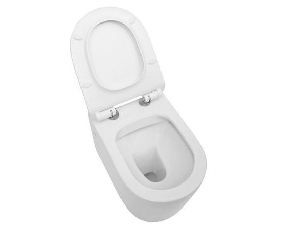 унитаз подвесной aquanet atago w bl-104n-wht   rimlees. тонкая крышка с микролифтом. в Актау фото № 4