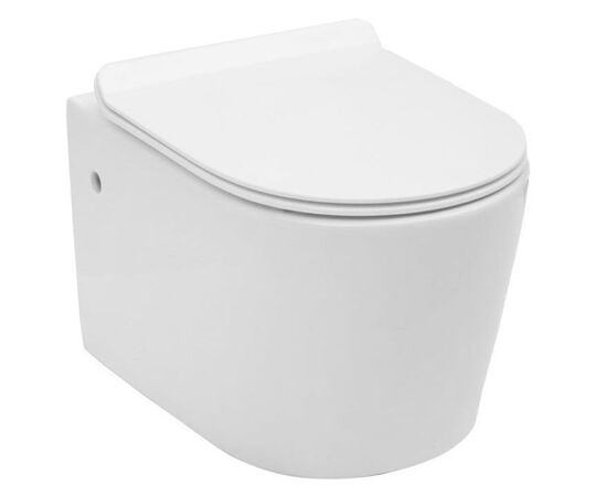 унитаз подвесной aquanet atago w bl-104n-wht   rimlees. тонкая крышка с микролифтом. в Актау фото № 1