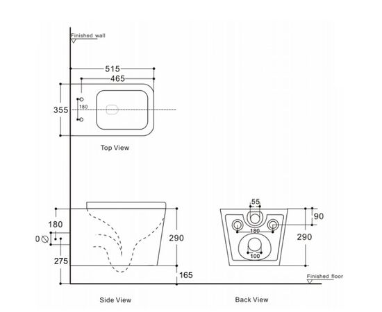 унитаз подвесной aquanet tavr 2 new lx-1907 rimlees. тонкая крышка с микролифтом. в Актау фото № 2