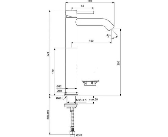 смеситель для раковины ideal standard ceraline bc269aa в Актау фото № 3