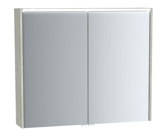 Зеркальный шкаф vitra metropole 80см  61293 с подсветкой,цвет серебристый дуб в Актау фото № 1