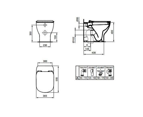 унитаз приставной ideal standard tesi t007501 в Актау фото № 4