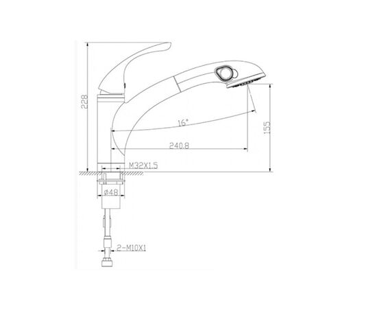 Lemark lm5650c intense смеситель для кухни с вытяжным изливом, хром (313ar) в Актау фото № 3