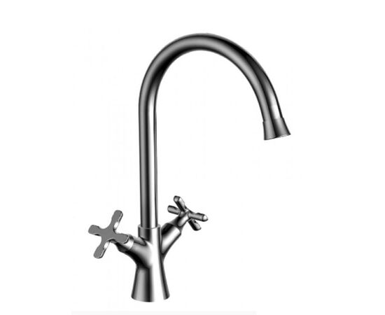 Lemark lm5704c дуэтто смеситель для кухни с поворотным изливом, хром в Актау фото № 1