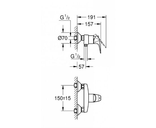 смеситель для душа grohe bauflow 23755000 в Актау фото № 2