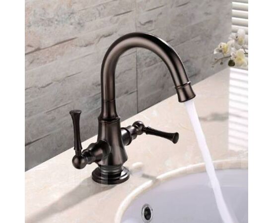 черный бронзовый смеситель для раковины  lemark lm6307rb shape с поворотным изливом в Актау фото № 1