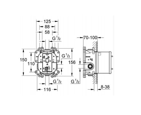 Встраиваемый смеситель grohe 19785000 allure brilliant для ванны в Актау фото № 4