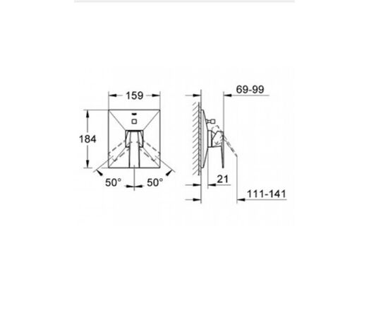 Встраиваемый смеситель grohe 19785000 allure brilliant для ванны в Актау фото № 2