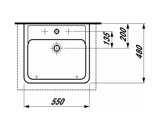 раковина встраиваемая laufen pro 8179510001041 55см в Актау фото № 3