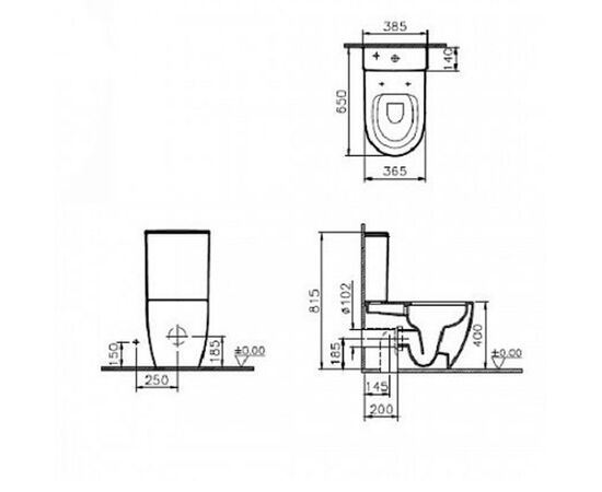 унитаз напольный vitra sento 9830b003-7203 rim-ex с микролифтом в Актау фото № 5