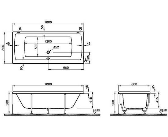 Ванна акриловая vitra 180x80 neon 52540001000 в Актау фото № 2