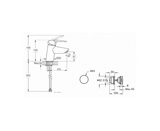 Cмеситель для раковины vitra dynamic s a49189exp в Актау фото № 2