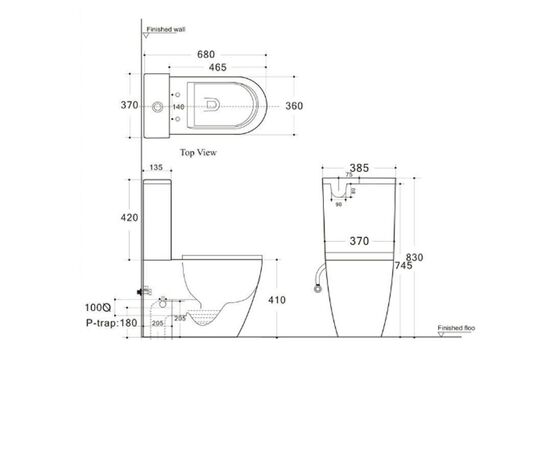 унитаз напольный aquanet cetus  2new lx-2903  rimless тонкая крышка с микролифтом в Актау фото № 4