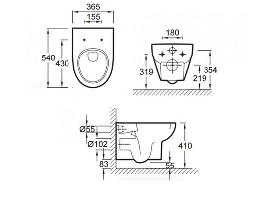 унитаз подвесной jacob delafon odeon up e4570-00  безободковый в Актау фото № 5