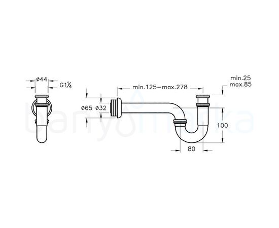 сифон для раковины vitra a45117exp в Актау фото № 2
