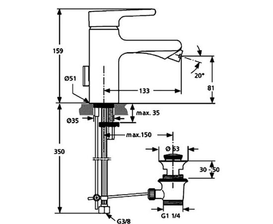 смеситель для биде ideal standard attitude а4602аа в Актау фото № 3