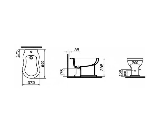 Биде vitra efes/aria 6597b003-0068 в Актау фото № 3