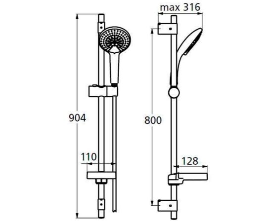 Душевой гарнитур  ideal standard idealrain в9427аа в Актау фото № 3