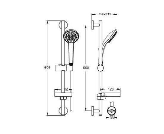 Душевой гарнитур  ideal standard idealrain в9415аа в Актау фото № 3