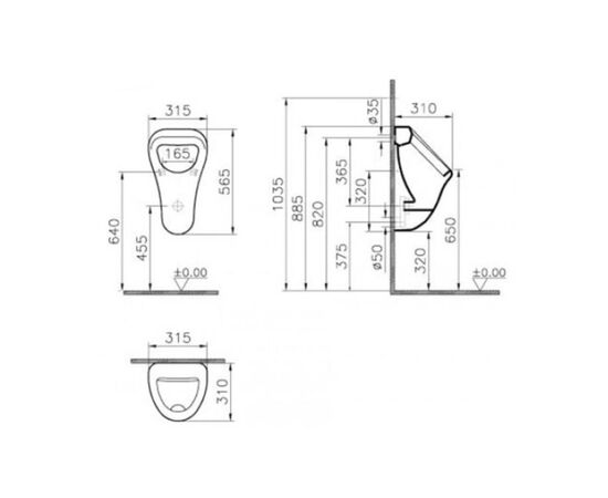 Писсуар vitra arkitekt 6201в003-0199 в Актау фото № 2