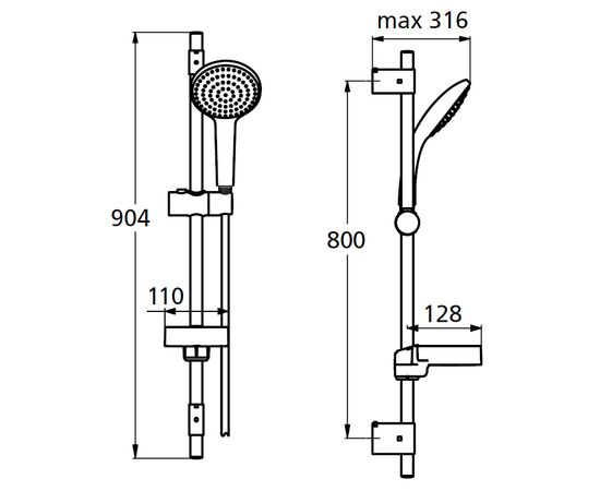 Душевой гарнитур  ideal standard ideal rain в9424аа в Актау фото № 2