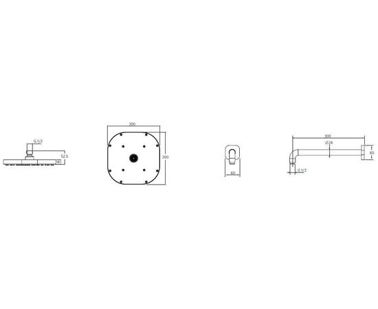 Верхний душ ideal standard senses 230 т2435аа/т2441аа в Актау фото № 2