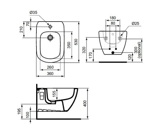 Биде ideal standard tesi т355201 в Актау фото № 3