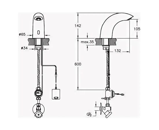 сенсорный смеситель vitra aquasee a47002exp для раковины в Актау фото № 2