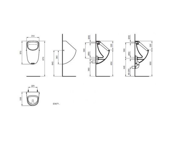 Писсуар ideal standard connect e567101/k710667/k822367 в Актау фото № 2
