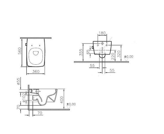 унитаз с биде vitra metropole 7672b003-1684 безободковый в Актау фото № 2