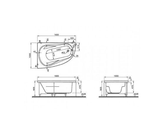 Ванна акриловая vitra comfort 52700001000 160x100 l  в Актау фото № 2