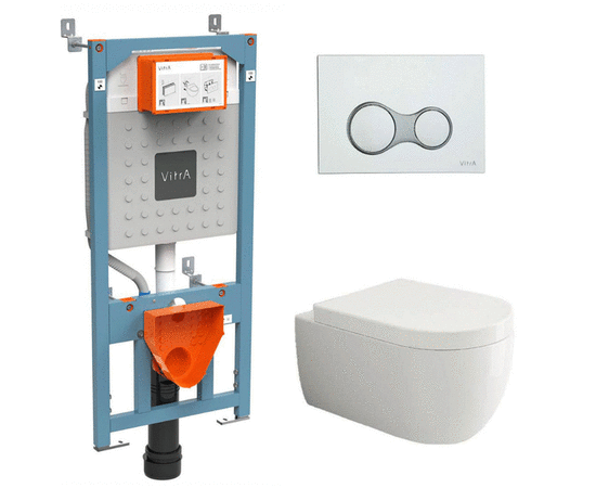Подвесной унитаз bocchi v-tondo с инсталляцией vitra 762-5800-01 в Актау фото № 1