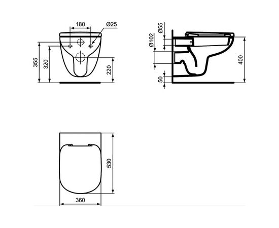 унитаз подвесной ideal standard tempo t331101 с микролифтом в Актау фото № 3