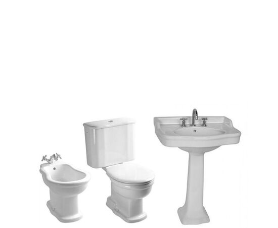 Комплект vitra efes: унитаз с бачком + биде + раковина на пьедестале в Актау фото № 1