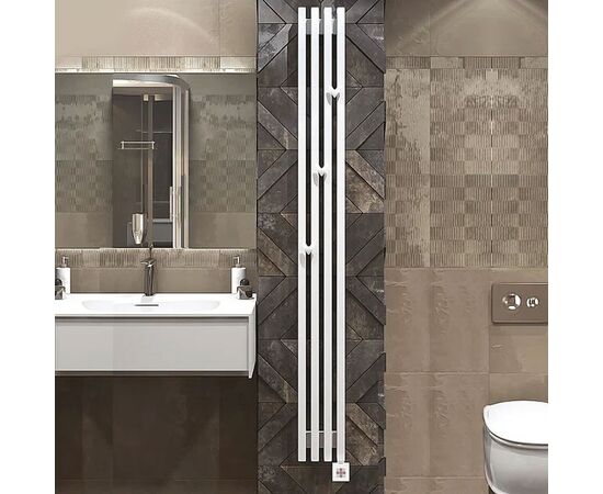 радиатор loten v grey ral 9016 белый 150x18см левое нижнее подключение в Актау фото № 2