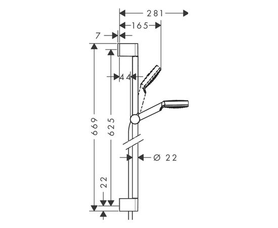 Душевой гарнитур hansgrohe crometta 1jet 26533400 в Актау фото № 2