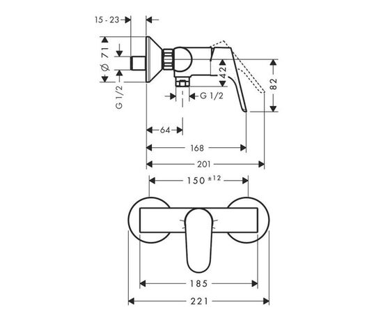 смеситель для ванны hansgrohe focus e2 31960000 в Актау фото № 2