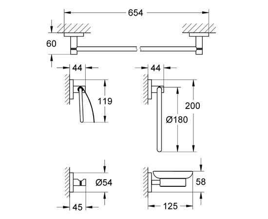 Набор аксессуаров grohe essentials 40344001 в Актау фото № 2