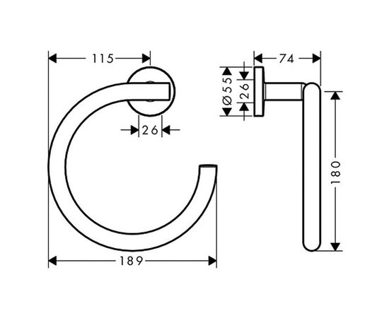 Полотенцедержатель hansgrohe logis universal 41724000 в Актау фото № 2