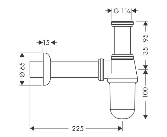 сифон для раковины hansgrohe 52053000 в Актау фото № 2