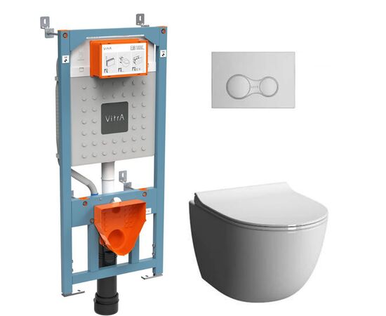 Готовое решение vitra sento 9830b003-7207 безободковый с тонкой крышкой микролифт в Актау фото № 1