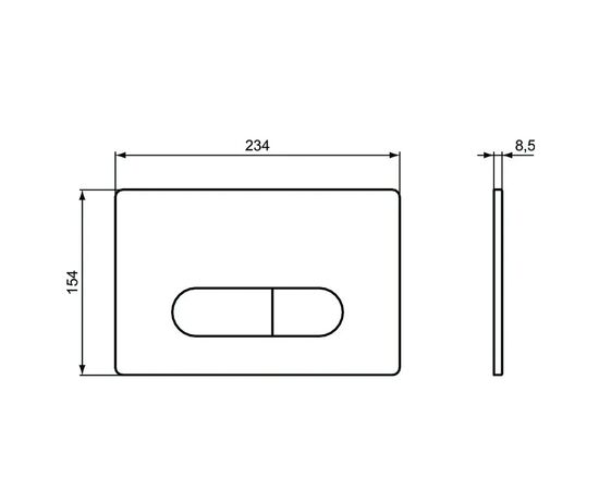 Клавиша смыва ideal standard oleas m2 r0115a6 в Актау фото № 2