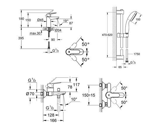 Набор смесителей grohe start edge 121875 в Актау фото № 5