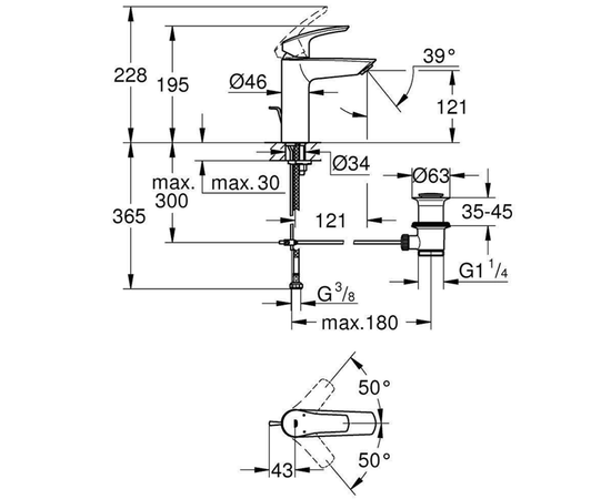 смеситель для раковины grohe eurosmart 23322003 в Актау фото № 3