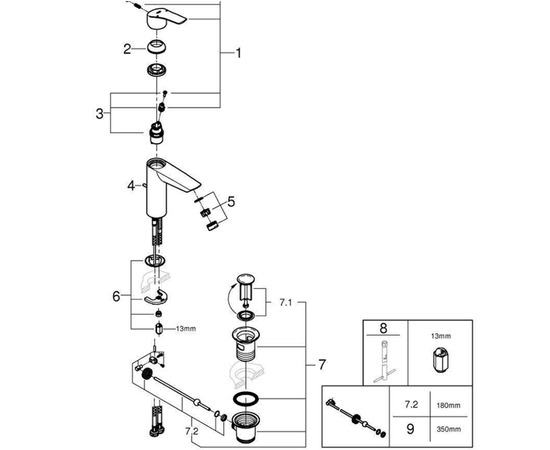 смеситель для раковины grohe eurosmart 23322003 в Актау фото № 2