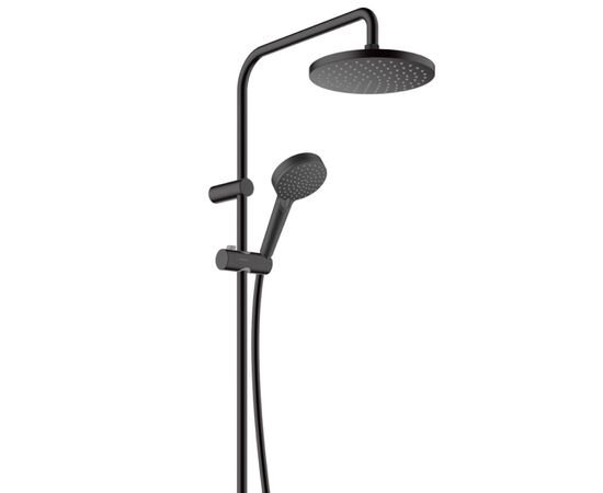 Душевая система hansgrohe vernis blend 26276670 200 черная матовая с термостатом в Актау фото № 2