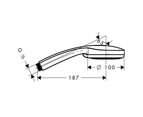 Душевая лейка hansgrohe croma 28535000 100 в Актау фото № 4