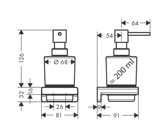 Дозатор для жидкого мыла hansgrohe addstoris 41745670 в Актау фото № 2