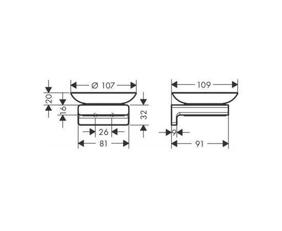 Мыльница hansgrohe addstoris 41746000 хром в Актау фото № 2