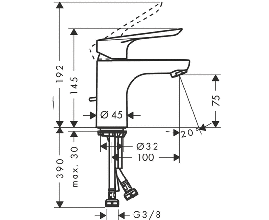 смеситель для раковины hansgrohe logis e 71160000 в Актау фото № 2